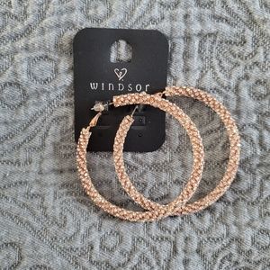 Windsor Rose Gold Hoops